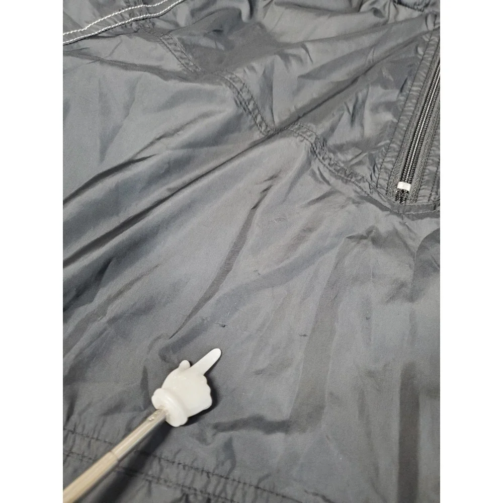 Nike Team Lacrosse Mens Windbreaker Size Small Quarter Zip Black Anorak Mesh